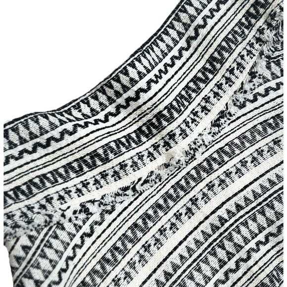 Banana Republic Mini Skirt Womens 8 Cream Black Jacquard Geometric A Line - Picture 3 of 9